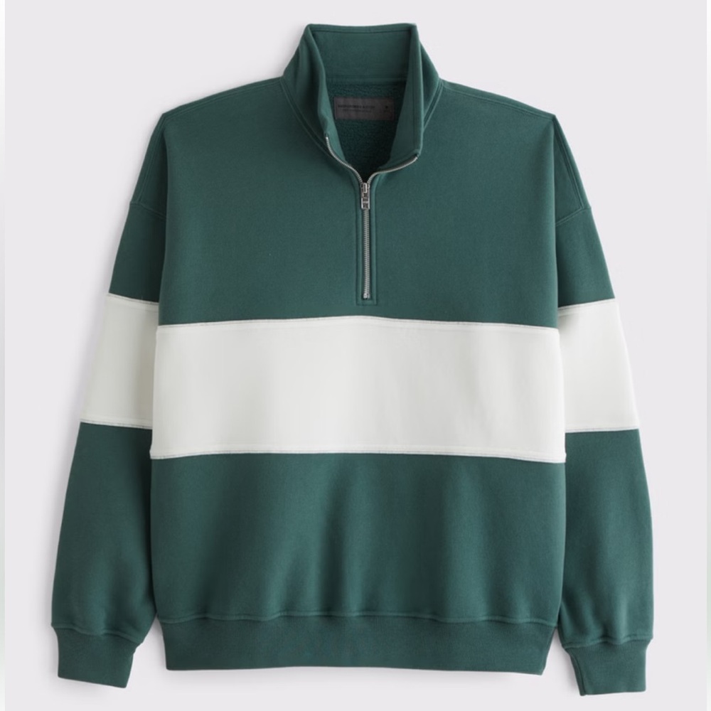 Abercrombie & Fitch Essential Half-Zip Sweatshirt MED